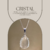 Colar Prata 925 e Pingente Gota Cristal Natural - P. Vecchio na internet