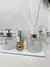 Kit Aromatizador e Saboneteira em Vidro Fosco com Bandeja Decorativa Paris - Lumine Glass | Aromatizadores e Decoração