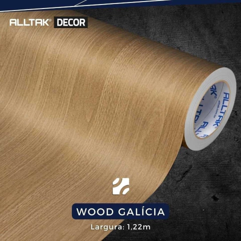 Adesivo Alltak Decor Wood Freijó Galicia 1,22 x 1,00m