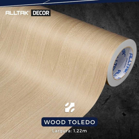 Adesivo Alltak Decor Wood Freijó Toledo 1,22 x 1,00m