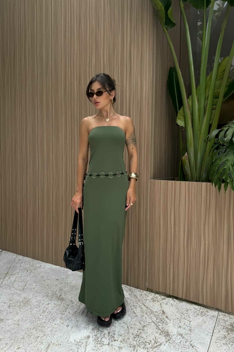 VESTIDO TOMARA QUE CAIA GABRIELLA VERDE