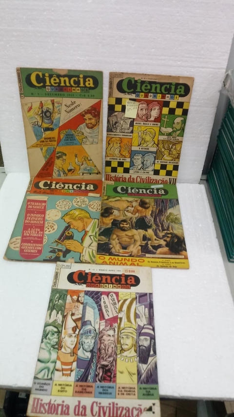 Ciência em Quadrinhos 5 Volumes (n° 3, 5, 11, 23 e 25) - Autor: Vários (1955) [usado]