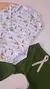 Conjunto Body Estampado com calça saruel Verde - comprar online