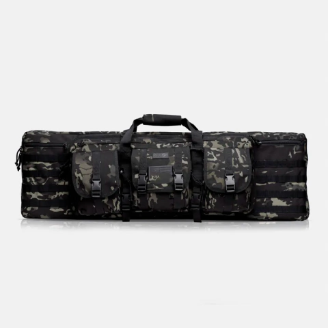 Bolsa Tática Bolsos Duplos Camuflado Black AVB GN-9013-D-36