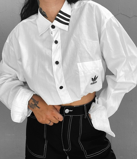 Camisa Cropped Upcycling Adidas