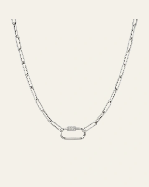 Collar Paperclip broche silver