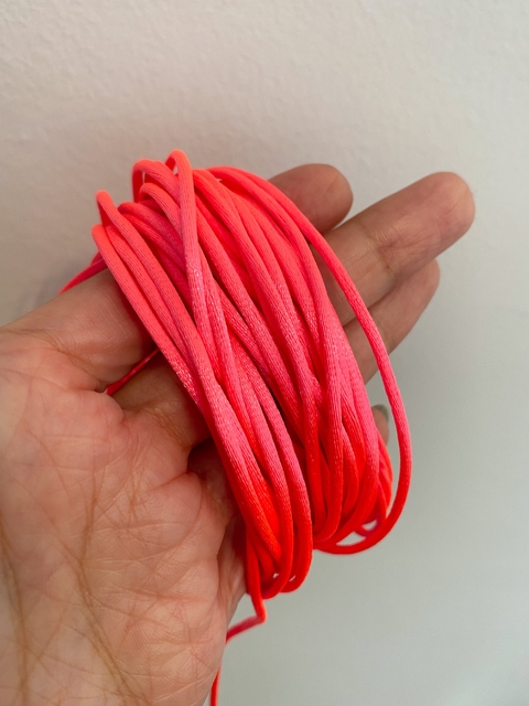 Cordón seda metro - rosa neón