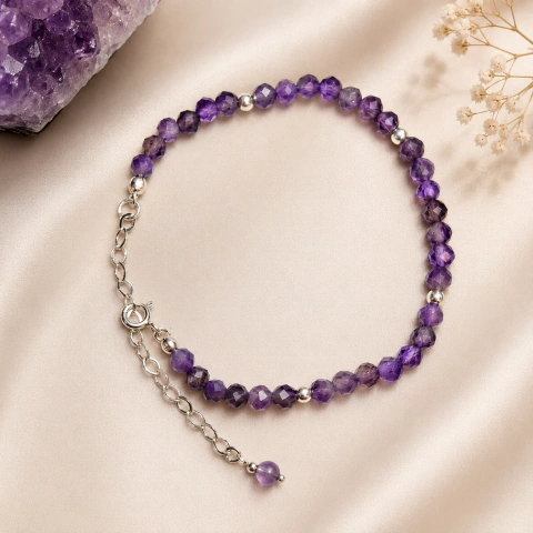 Pulseira Ametista 4mm