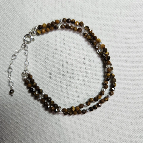 Pulseira Dupla Olho de Tigre 3mm - comprar online