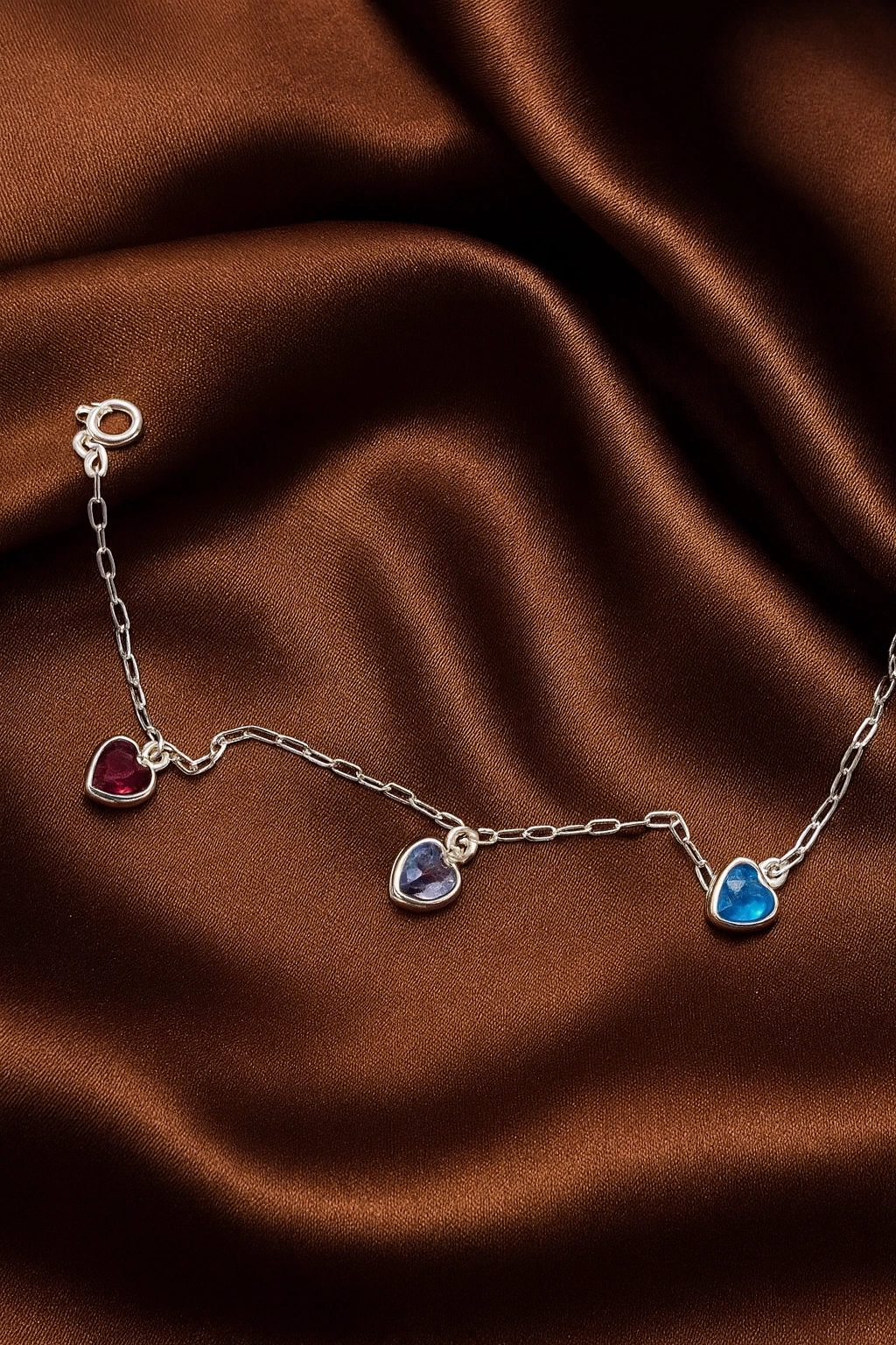 Pulseira corações coloridos