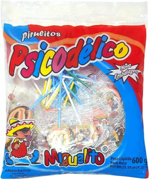 PIRULITO MIGUELITO PSICODELICO 600G APROX. 50UN