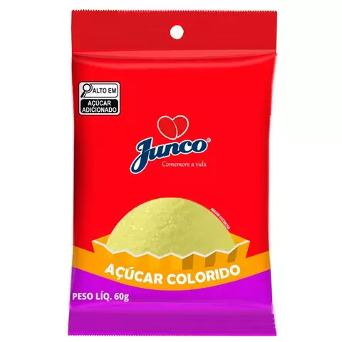 AÇUCAR COLORIDO AMARELO JUNCO 60G