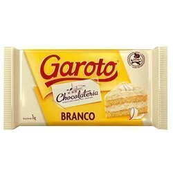 BARRA DE CHOCOLATE BRANCO GAROTO 1KG