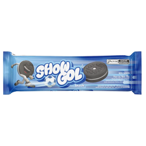 BISCOITO SHOW GOL BLACK BAUNILHA 76G