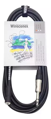 CABO WIRECONEX EXTENSÃO FONE DE OUVIDO P10M/P2F 7M