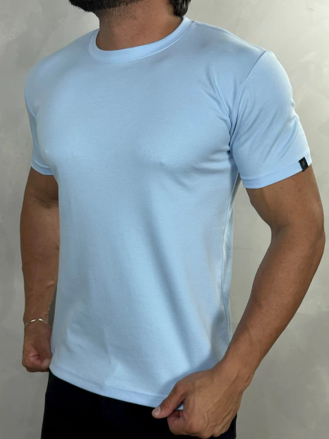 CAMISETA PIMA INTERLOCK AZUL CLARO ZIGMA