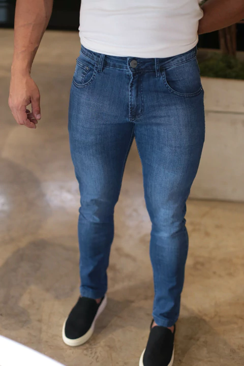 CALÇA JEANS LUKE SLIM AZUL URBO - comprar online