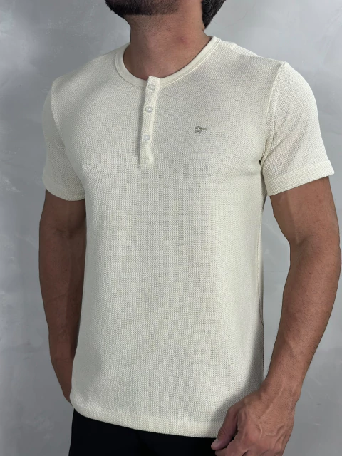 CAMISA HENLEY TRICOT HERITAGE NATURAL URBO