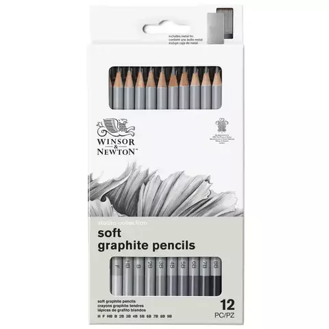 SET WINSOR AND NEWTON GRAFITO X 12 BLANDOS H-9B - comprar online