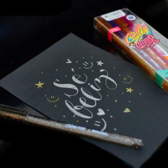 COLORING ROLLER TINTA GEL GLITTER X 5 - Librería Karukinka Ushuaia