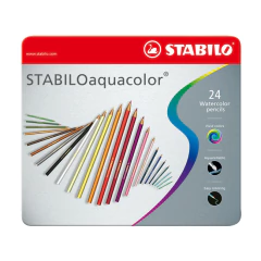 STABILO LAPIZ COLOR AQUACOLOR CAJA LATA X 24 - comprar online