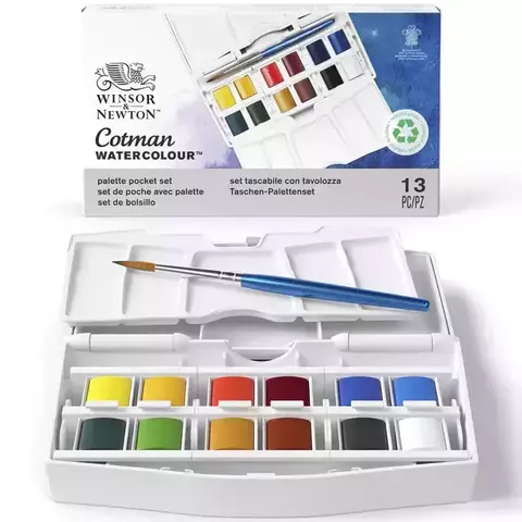 WINSOR AND NEWTON SET ACUARELA COTMAN POCKET PLUS X 12 - comprar online