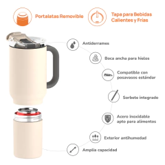 VASO ASOBU DUPLEX 660ML P/LATA BLANCO
