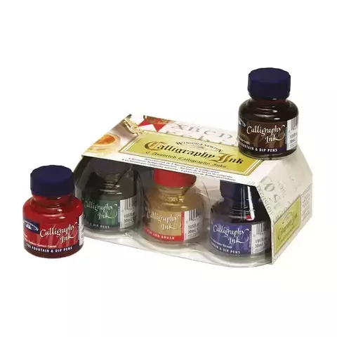 TINTA WINSOR AND NEWTON SET CALIGRAFIA X 6 COLORES - comprar online