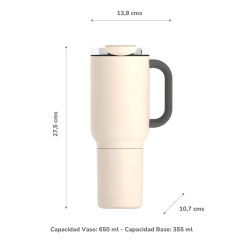 VASO ASOBU DUPLEX 660ML P/LATA BLANCO - Librería Karukinka Ushuaia