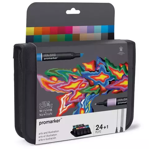 WINSOR AND NEWTON PROMARKER ARTE E ILUSTRACIÓN SET X 24 COLORES - comprar online