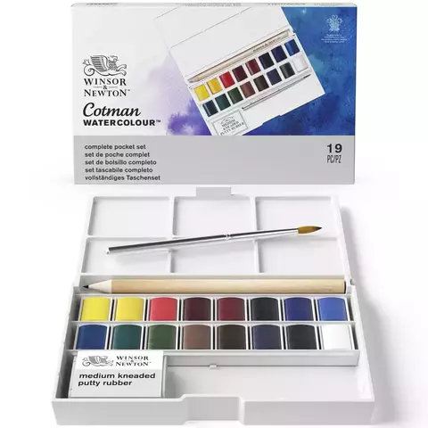 WINSOR AND NEWTON SET ACUARELA COTMAN X 19P - comprar online