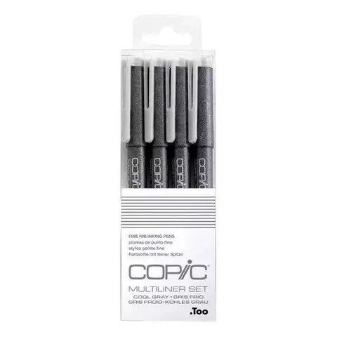 MULTILINER COPIC SET X 4 FINE NEGRO - comprar online