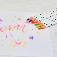 COLORING LAPIZ COLOR NEON X 6 en internet