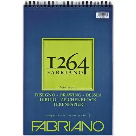 BLOCK FABRIANO 1264 DRAWING C/E A3 180GR X 50H