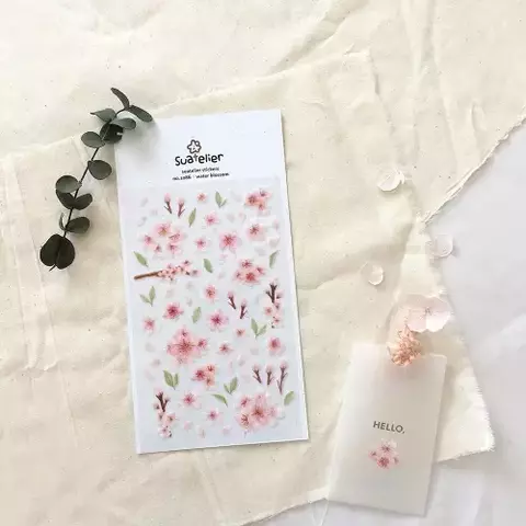 STICKER IBI CRAFT PVC 10X19 WATER BLOSSOM - comprar online