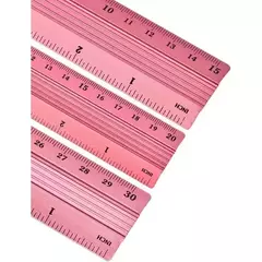 REGLA IBI CRAFT 30CM ALUMINIO ROSA - comprar online