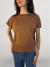 Blusa Brisa Caramelo Básica com Mangas Morcego em Fio Modal - loja online