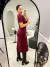 Vestido Longo Amplo com Bolsos Aline Cherry - comprar online
