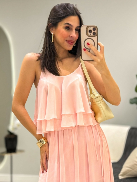 Cropped em Camadas Thalia Rosa