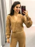 Conjunto Tricô Cardigan e Calça Wide Mocha - comprar online