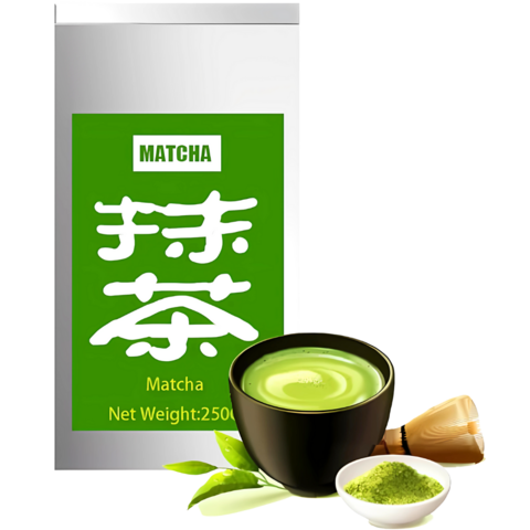 Pacote Matcha 250g Chá Verde em Pó Solúvel