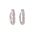 Brinco argola oval cravejada - comprar online