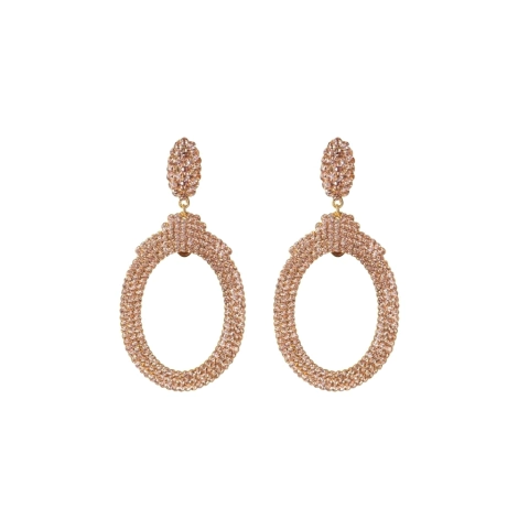 Brinco Oval com Cristais na internet