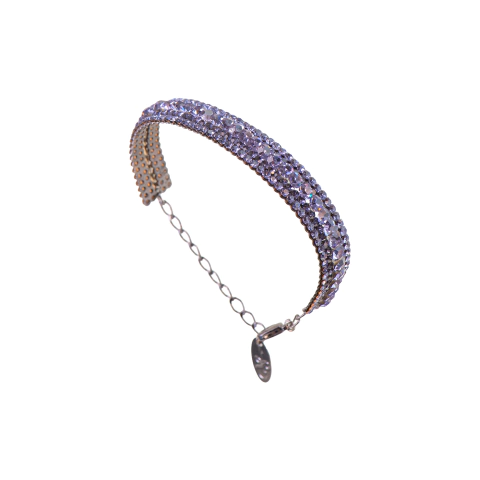 Pulseira Dupla Cravejada com Cristais - Letícia Sarabia Acessórios