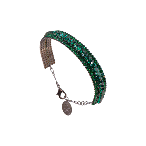 Pulseira Dupla Cravejada com Cristais