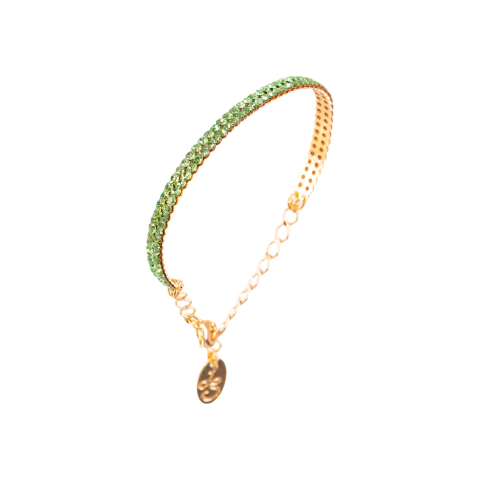 Pulseira Fina com Cristais - Mais cores
