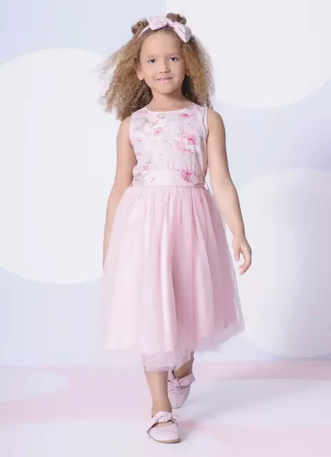 VESTIDO ALGODÃO ESTAMPA FLORAL PITUCHINHUS - comprar online
