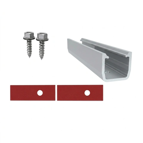 SOPORTE DE ALUMINIO PARA MONTAJE EN CHAPA CORR. O TRAP. X 250MM C/ 2 TORNILLOS TIPO CK-FTH-022, CK-FTH-017-250