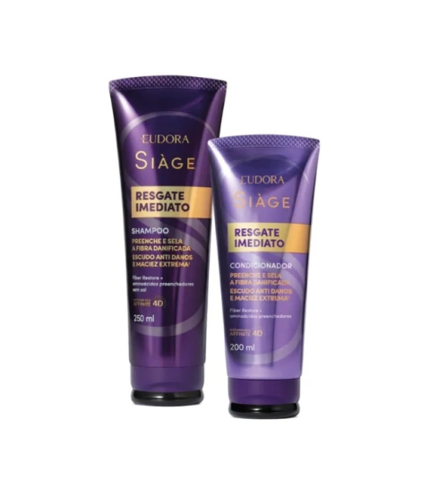 Combo Siàge Resgate Imediato: Shampoo 250ml + Condicionador 200ml