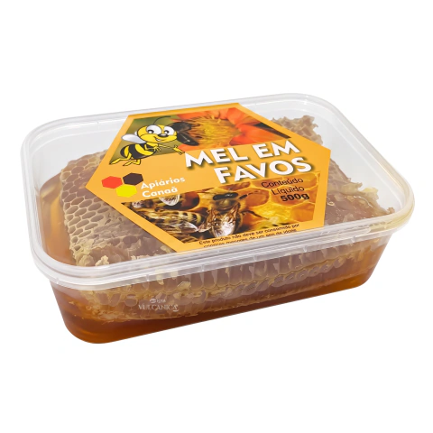 Mel Em Favo In Natura Puro 500g Apiários Canaã Sul de Minas